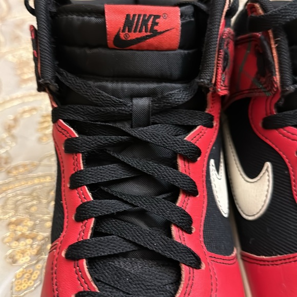 NIKE DUNK HI HIGH RETRO SE "TARTAN PLAID" BLACK-PALE IVORY SIZE 10.5 - Picture 8 of 12